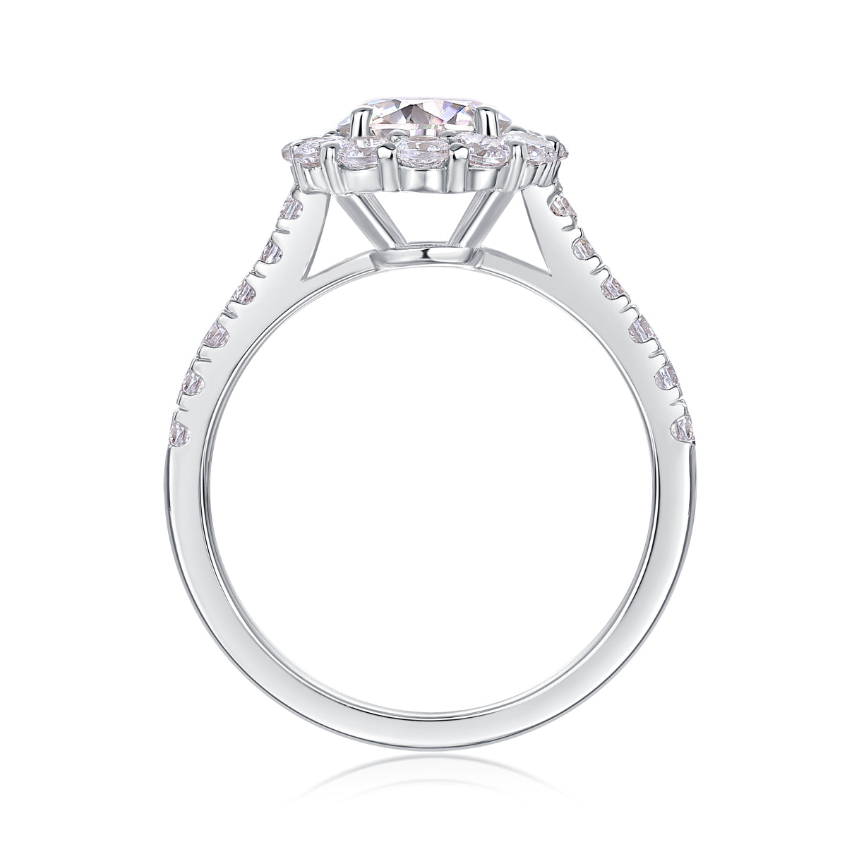 Moissanite 925 Sterling Silver Engagement Ring